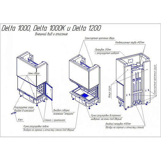 Каминная топка Экокамин дельта 1200_1