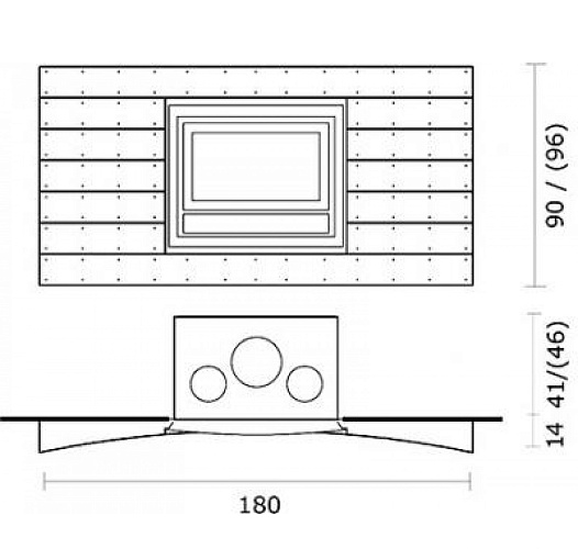 Облицовка WOOD, под Inpellet 54, Luce Plus 54, Deco, Riga (EdilKamin)_1
